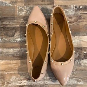 Spike Nude Flats